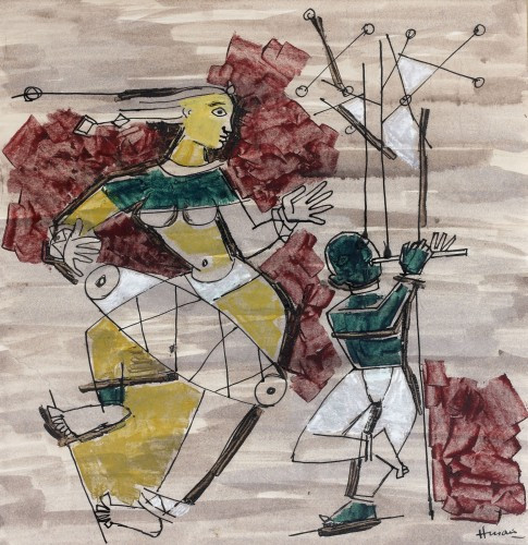 Aquarelle de Maqbool Fida Husain