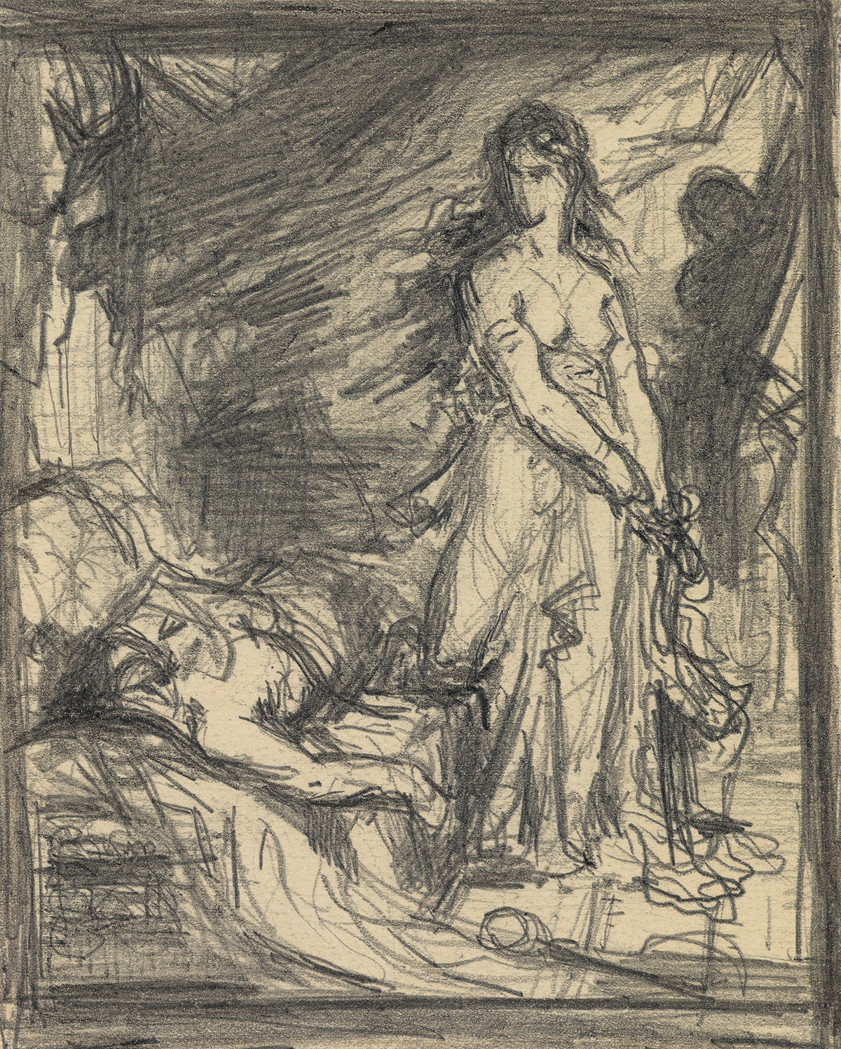 Fusain de Gustave Moreau