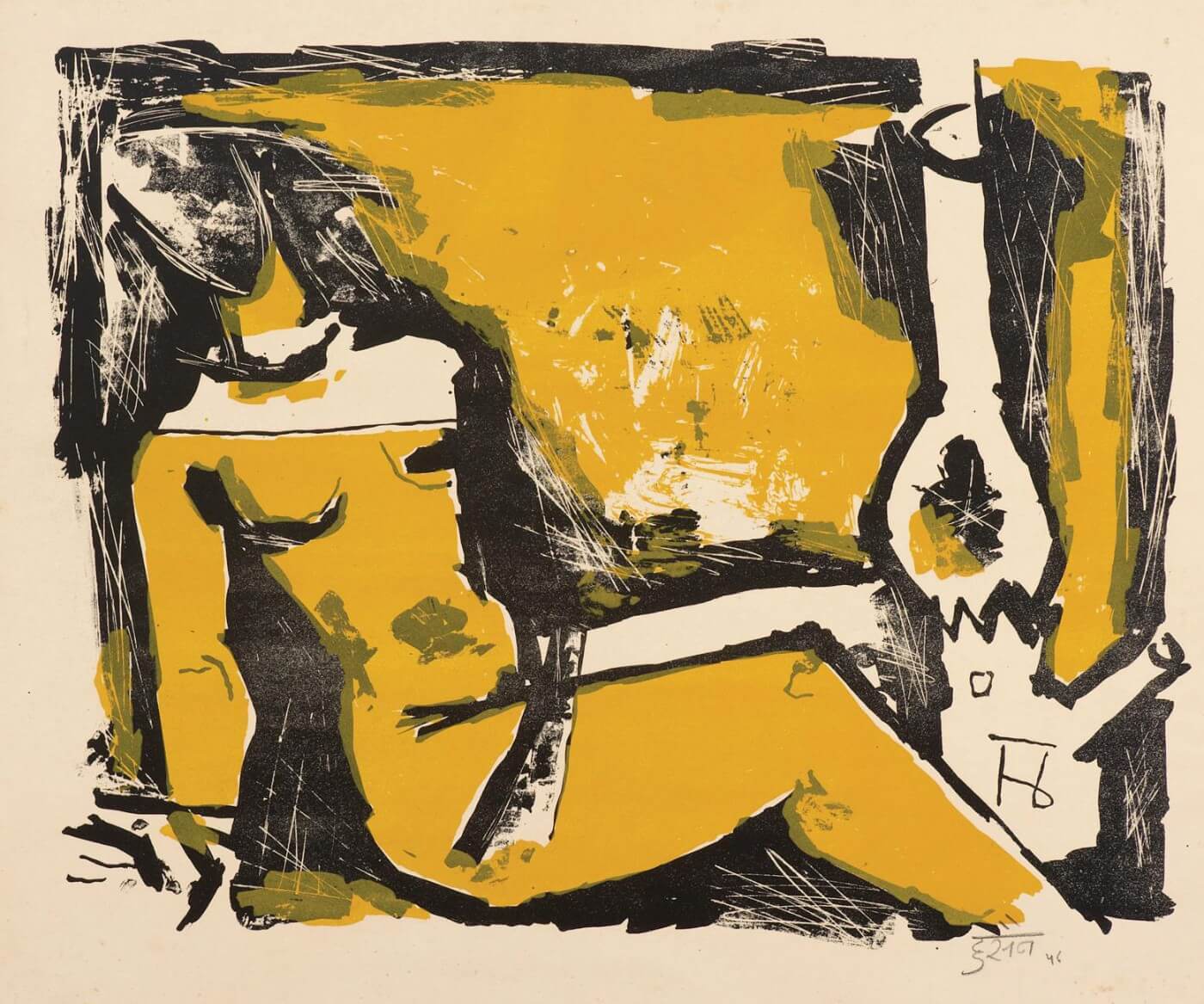 Gravure de Maqbool Fida Husain