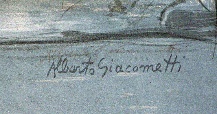 Signature d'Alberto Giacometti