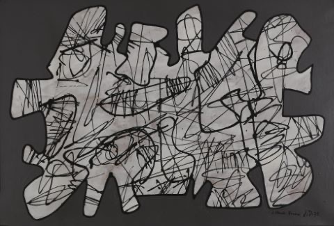 Technique mixte de Jean Dubuffet