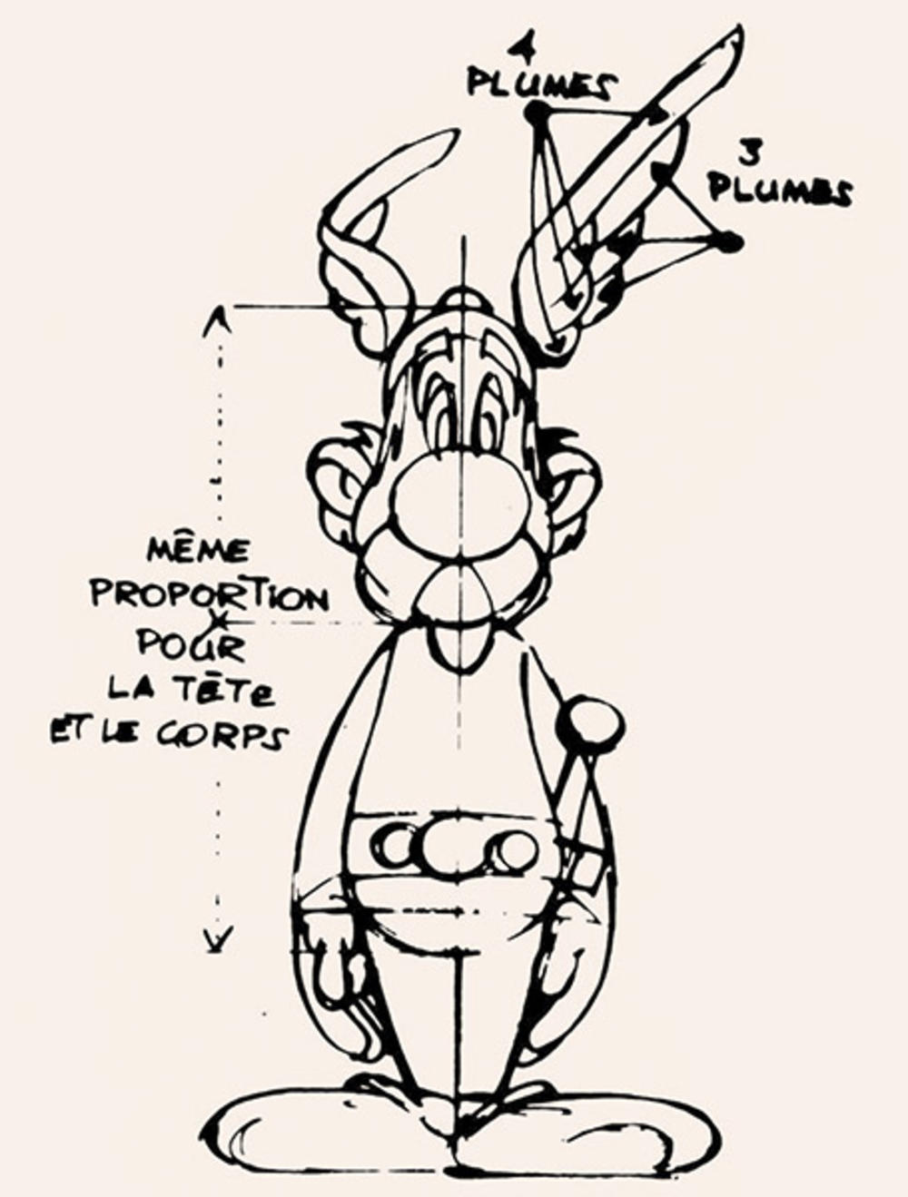 Croquis d'Albert Uderzo