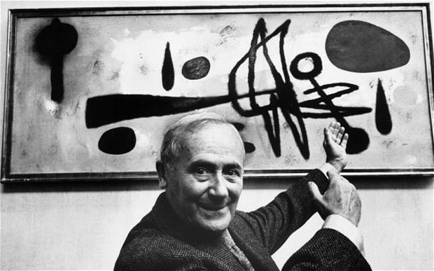 Portrait noir et blanc de Joan Miró