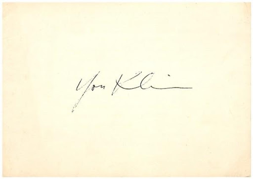 Signature d'Yves Klein