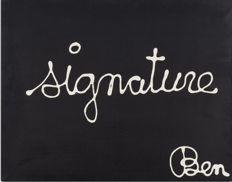 Signature de Benjamin Vautier dit Ben